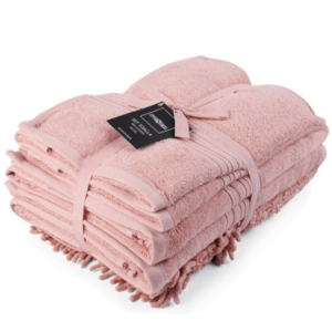 SET TOALLA RN 420 GRS ROSA 70X140 CM