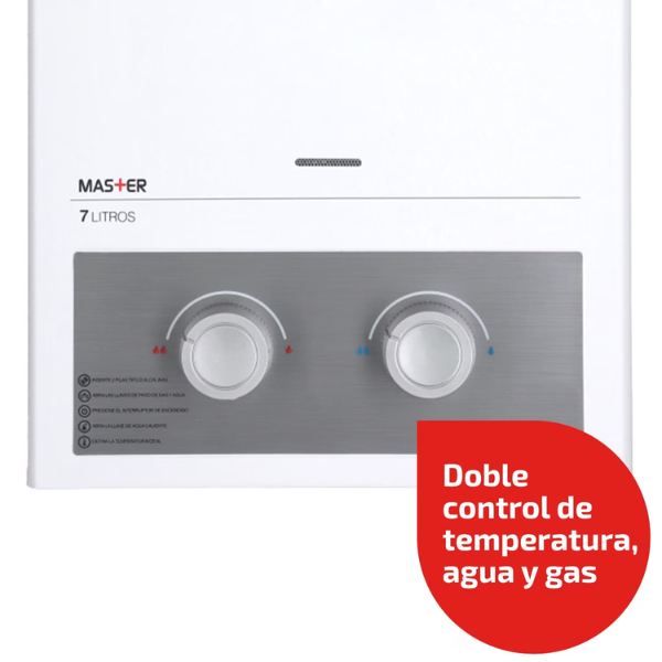 Calefont 7 litros Gas licuado Tiro natural Splendid - Imagen 4