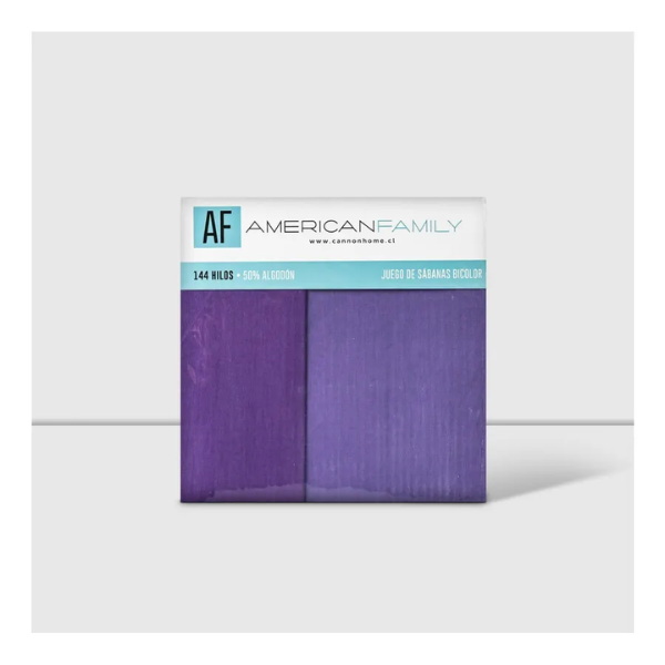Juego Sabana AF 144H 50%Alg Bicolor Purpura 2PL - Imagen 3
