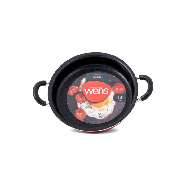 PAILA DE 16 CM FIRENZE ROJO/NEGRO CON ASA SILICONA - Imagen 5