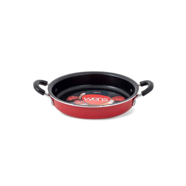 PAILA DE 16 CM FIRENZE ROJO/NEGRO CON ASA SILICONA