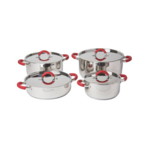 Set De Ollas 8 Piezas De Acero Inoxidable Arte Andino